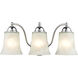 Abelia 3 Light 18 inch Chrome Bathroom Vanity Light Wall Light